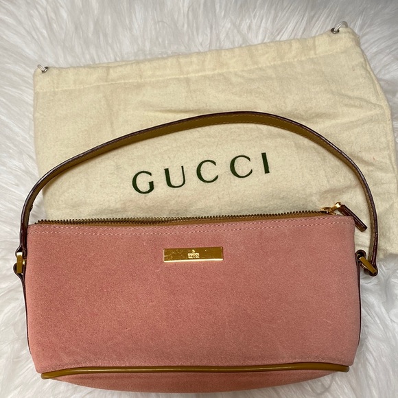 Gucci Pink Suede Purse - Picture 1 of 6